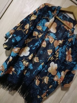 Kimono bolero chaqueta flores japonesa