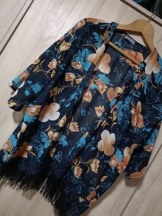 Kimono bolero chaqueta flores japonesa