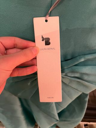 Vestido azul lazo celebración