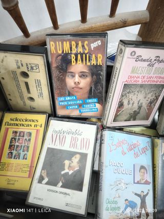 Cintas variadas de casette antiguas