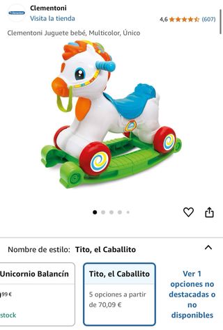 Caballito balancin correpasillos Tito Clementoni