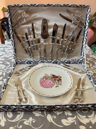 Set di posate in argento per dolce