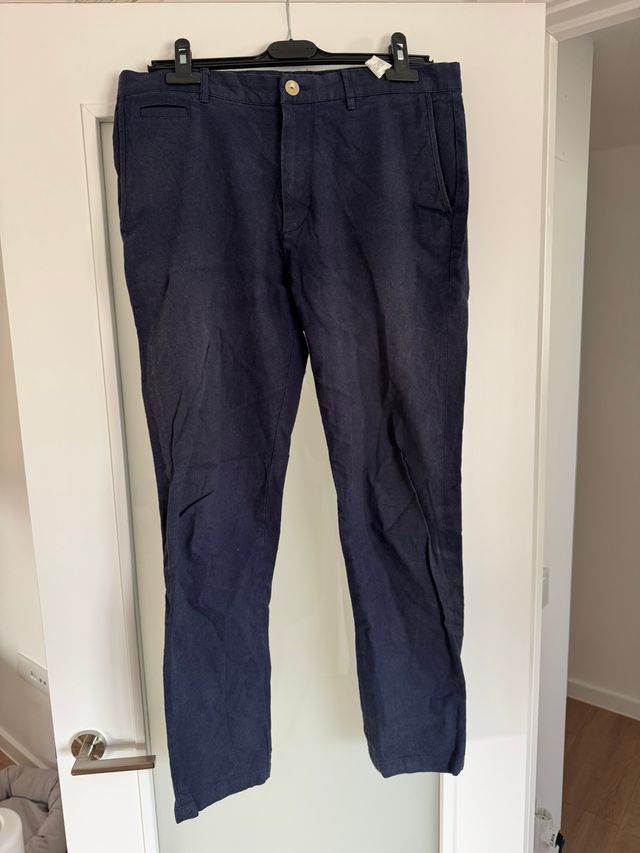 Pantalón Chino ZARA Hombre Azul Marino
