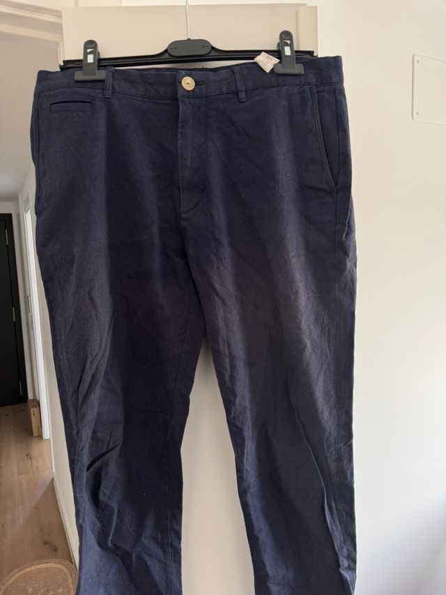 Pantalón Chino ZARA Hombre Azul Marino