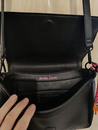 Bolso de mano Desigual Negro y Rosa