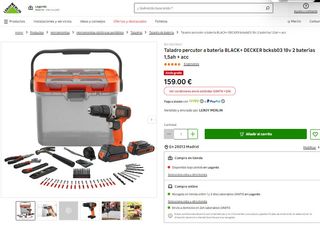 TALADRO PERCUTOR 18v BLACK + DECKER