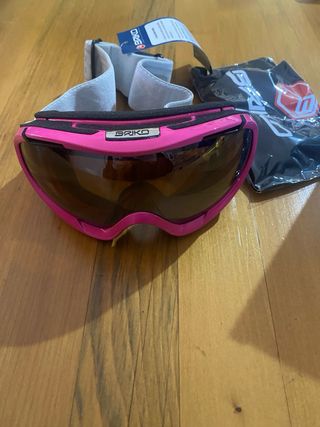 Maschera da sci fucsia Briko junior
