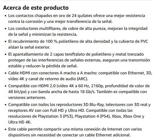 🆕Cable HDMI (3M) A 2.0 de alta velocidad Ultra HD