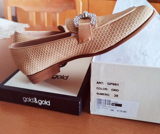 Scarpe donna mocassini nr.38 in Pelle  Gold & Gold