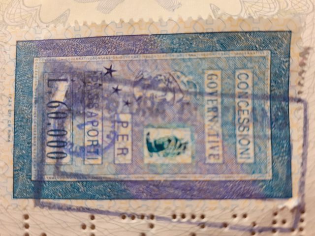 6 bolli passaporto + 6 bolli patente come da foto