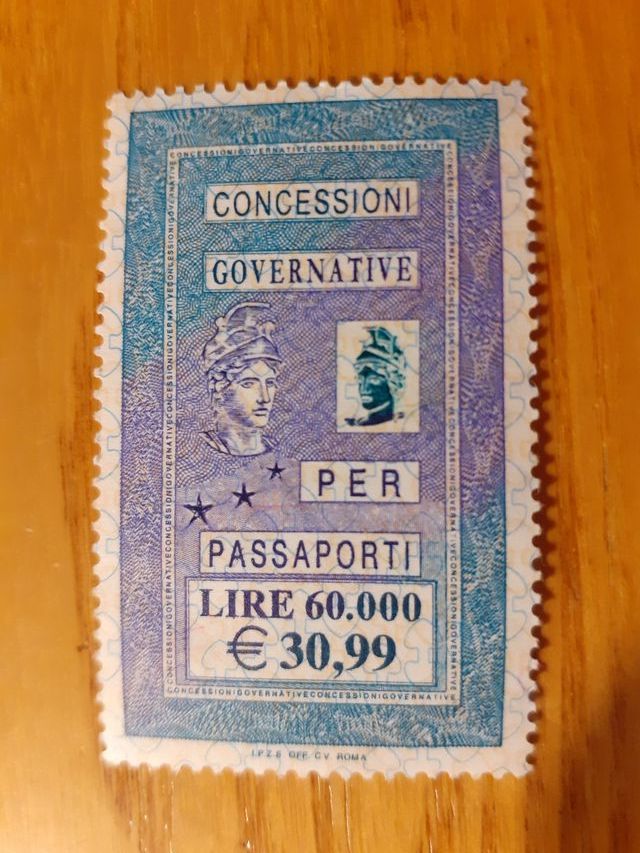 6 bolli passaporto + 6 bolli patente come da foto