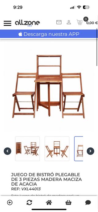 Conjunto balcon plegable