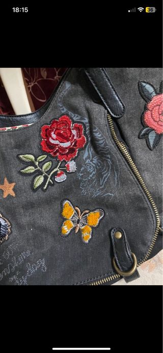 Bolso desigual parches tote