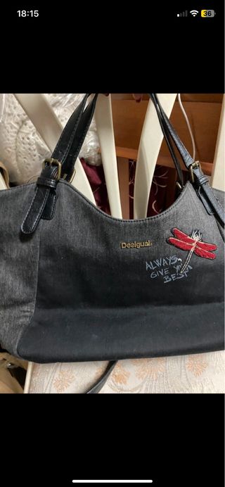 Bolso desigual parches tote