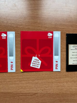 Tarjetas Club Nintendo Antiguas