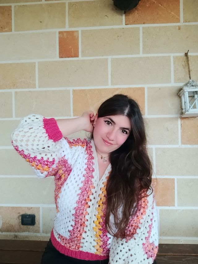 Maglione pullover handmade uncinetto