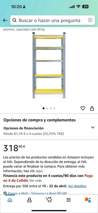 Estanteria galvanizada