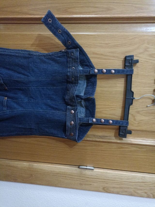 Vestido tirantes elástico vaquero
