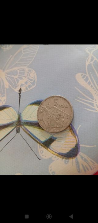 Moneta 5 ptas francisco franco 1957