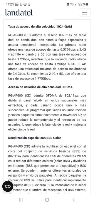 Punto de acceso Ruijie RG-AP680 CD