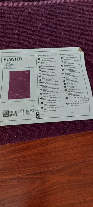 Alfombra Almstedt IKEA morada