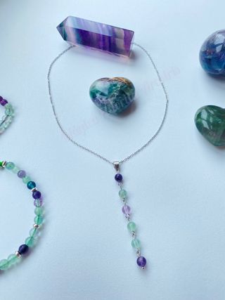Colgante Fluorita Joyas Minerales