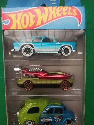 5 coches Hot wheels Hw Getaways