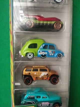 5 coches Hot wheels Hw Getaways