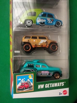 5 coches Hot wheels Hw Getaways