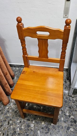 Silla madera provenzal maciza