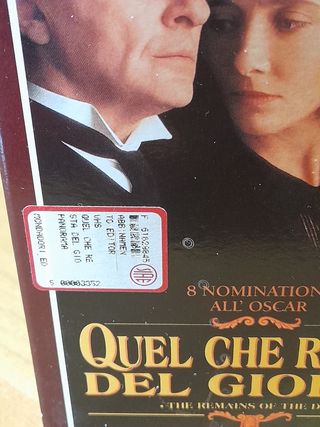 VIDEOCASSETTA VHS FILM QUEL CHE RESTA DEL GIORNO