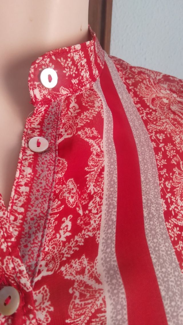 Blusa gasa estampada Mango