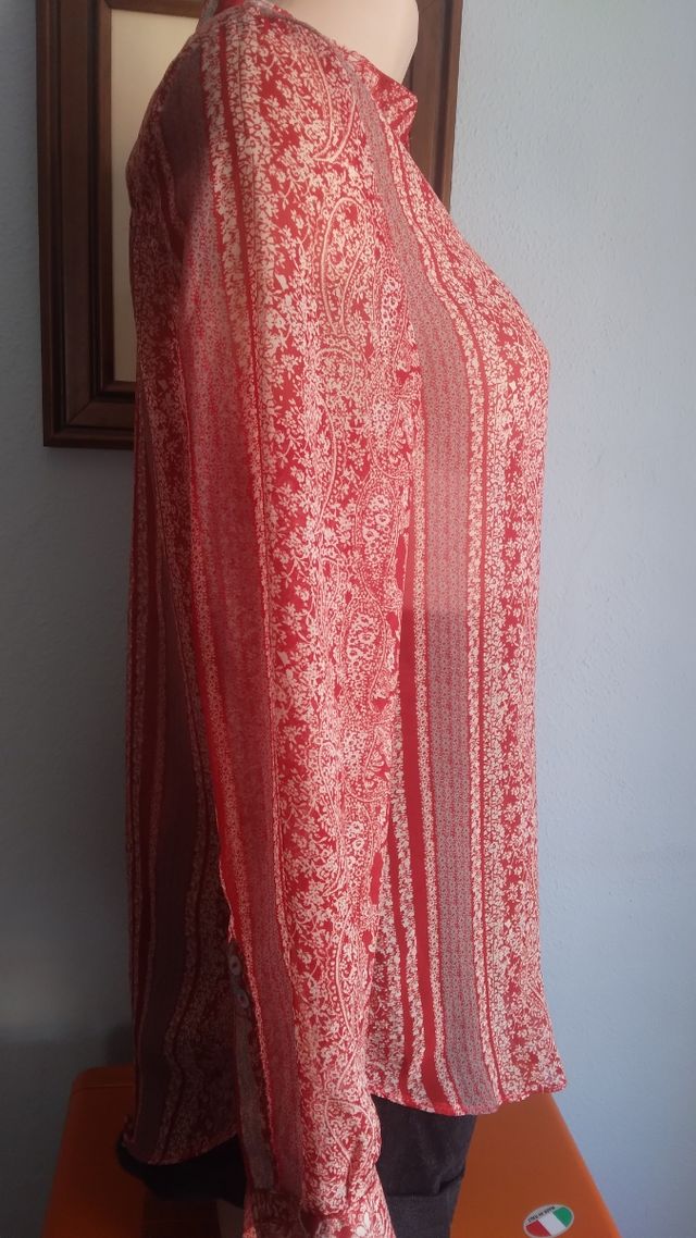 Blusa gasa estampada Mango