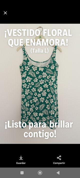 Vestido floral talla L