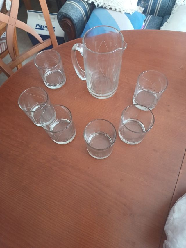 Juego de Refrescos de Cristal