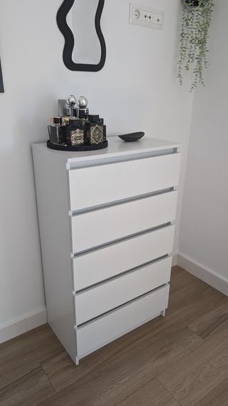 Cajonera 5 cajones Bauhaus blanca