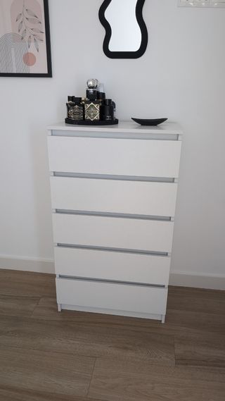 Cajonera 5 cajones Bauhaus blanca