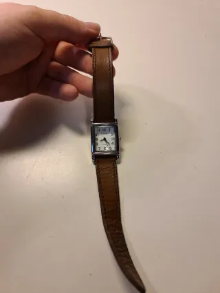 Orologio vintage Auriol in pelle anni 70