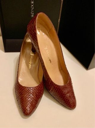 Zapatos vintage -Piel de serpiente T-38
