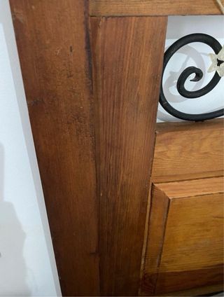 Cabecero madera rústico