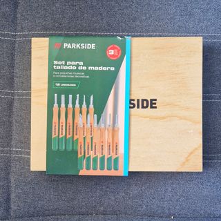 ÚLTIMA UNIDAD Set tallado de madera 12 piezas