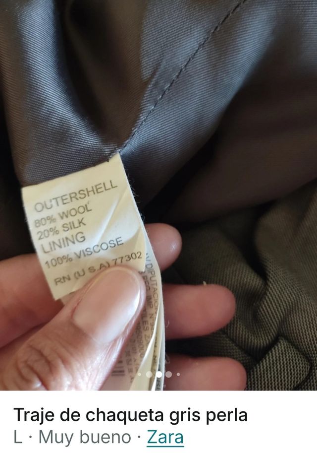 Traje chaqueta Gris claro
