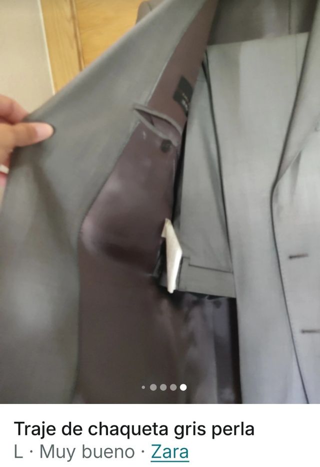 Traje chaqueta Gris claro