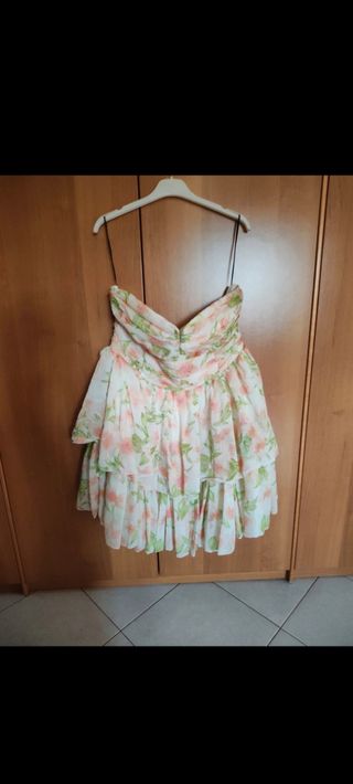 Vestito fascia floreale svasato