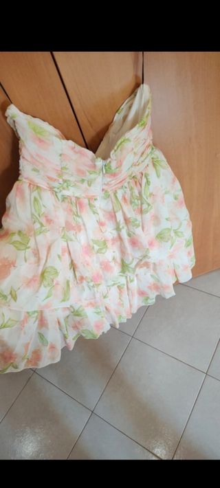 Vestito fascia floreale svasato