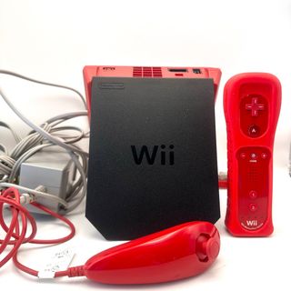 Nintendo Wii Mini rossa Con Controller Cavi
