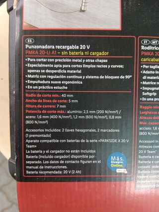 Punzonadora recargable 20 V
