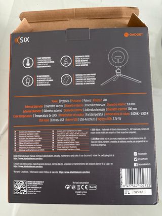 Kit anillo LED KSIX StudioLive con trípode