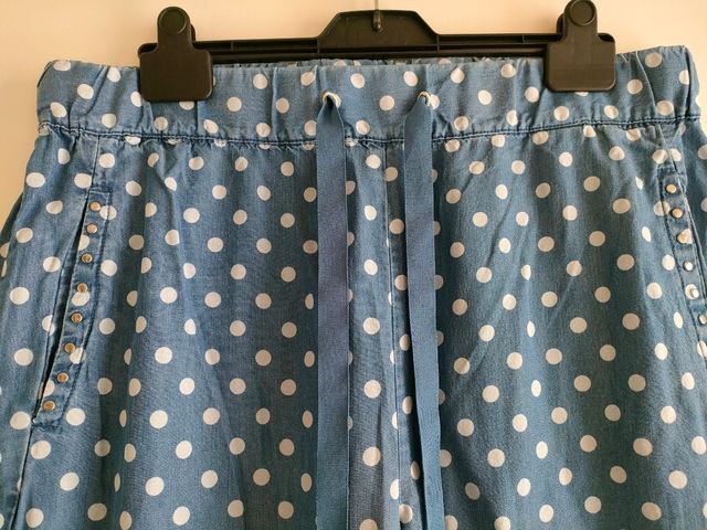 Pantalón largo señora a topos 