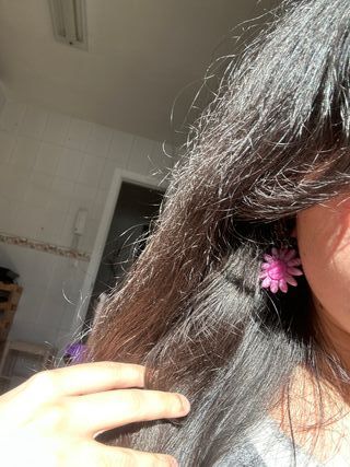 Pendientes handmade fimo flor rosa artesanales art